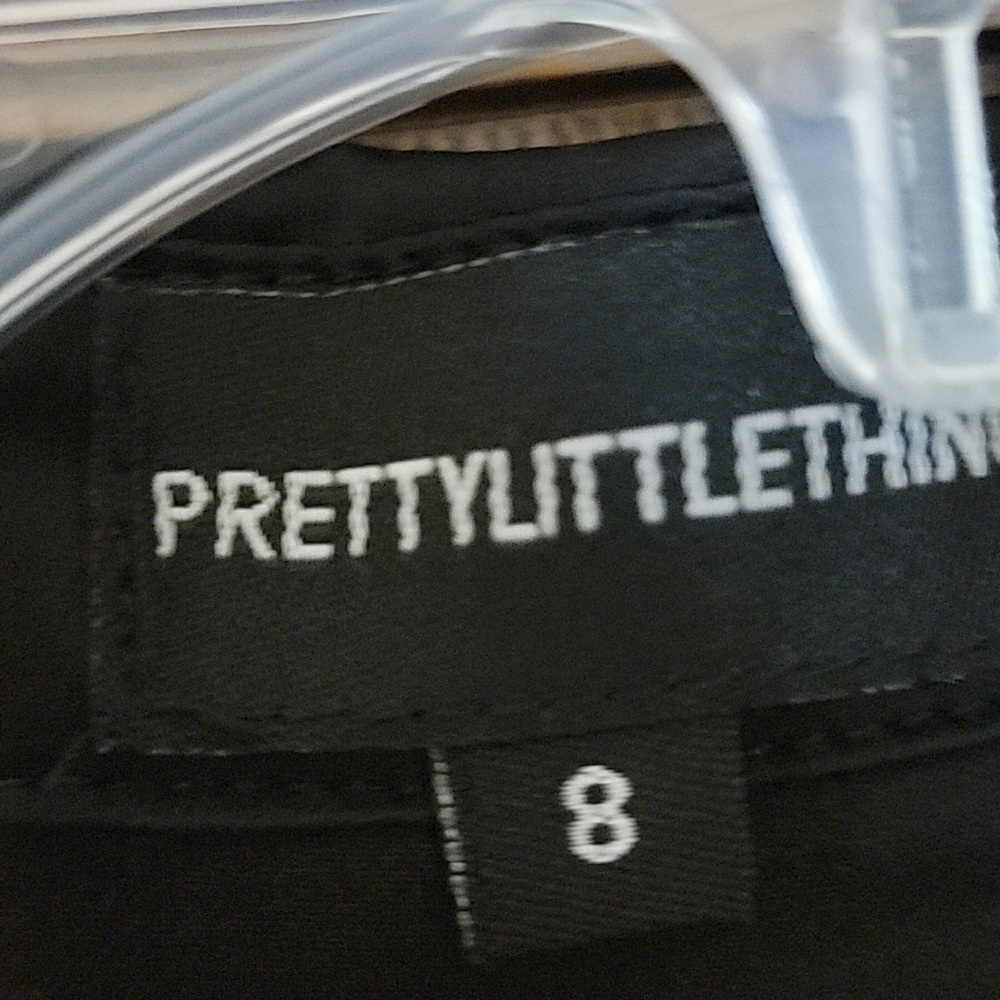 PrettyLittleThing Black Satin Dress - Picture 2 of 7